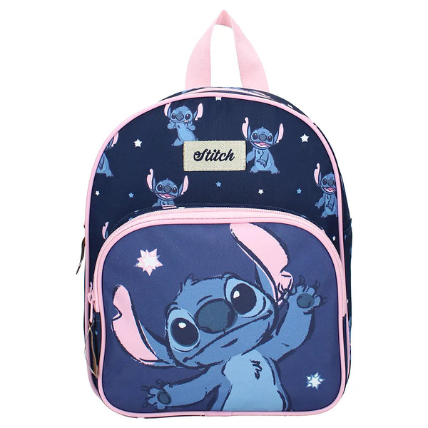 Mochila Guardería Stitch Azul Estrellas Doble Compartimento - Vadobag