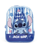 Mochila Guardería Stitch Azul Transparente - Arditex