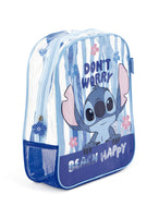 Mochila Guardería Stitch Azul Transparente - Arditex