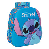 Mochila Infantil Preescolar Stitch Susto 3D- Mochila Escolar Primeros Años Stitch Susto 3D - Mochila Pequeña Guardería Infantil Stitch Susto 3D - Safta