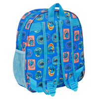 Mochila Infantil Preescolar Stitch Susto 3D- Mochila Escolar Primeros Años Stitch Susto 3D - Mochila Pequeña Guardería Infantil Stitch Susto 3D - Safta