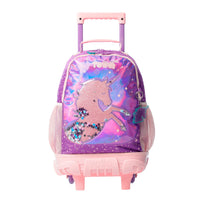 mochila totto mediana con ruedas para niñas unicornio rosa en be to be valdepasillas y be to be menacho