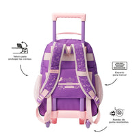 Mochila Escolar Mediana Con Ruedas Rue Bomper Reef Friends Talla M - Totto