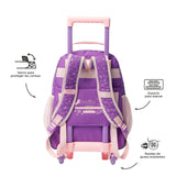 Mochila Escolar Mediana Con Ruedas Rue Bomper Reef Friends Talla M - Totto