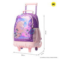 Mochila Escolar Mediana Con Ruedas Rue Bomper Reef Friends Talla M - Totto