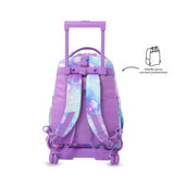Mochila Escolar Grande Con Ruedas Desmontable Tiza Corazones y Estrellas Talla L - Totto