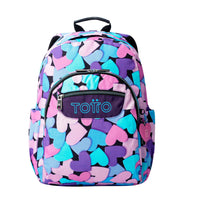 Mochila Totto Grande Para Niñas con Diseño de Corazones Rosas y Azules en Badajoz - Be To Be Menacho y Valdepasillas