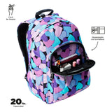 Mochila Escolar Grande Acuareles Acuareles Dear Blue Corazones - Totto