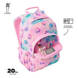 Mochila Escolar Grande Acuareles Glitter Shiny Heart - Totto