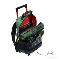Mochila Escolar Mediana Con Ruedas Rue Bomper Argon Talla M - Totto