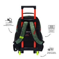 Mochila Escolar Mediana Con Ruedas Rue Bomper Argon Talla M - Totto