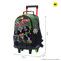 Mochila Escolar Mediana Con Ruedas Rue Bomper Argon Talla M - Totto