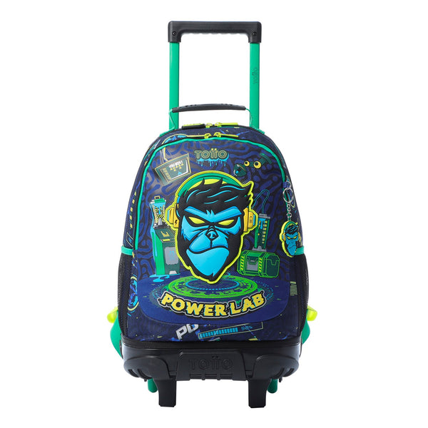 Mochila Escolar Mediana Con Ruedas Rue Bomper Kong Lab Talla M - Totto