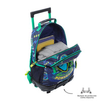 Mochila Escolar Mediana Con Ruedas Rue Bomper Kong Lab Talla M - Totto