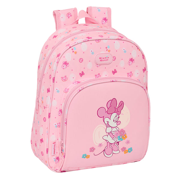 Mochila Infantil Guardería Minnie Mouse Adaptable A Carro Mochila Preescolar Minnie Mouse Baby - Safta