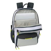 Mochila Escolar Grande Para Padel Real Madrid Primera Equipación - Mochila Escolar Con Cuatro Compatimentos  Para Uso Escolar y Extraescolares De Padel Real Madrid Equipación 24/25 - Safta