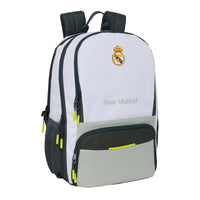 Mochila Escolar Grande Para Padel Real Madrid Primera Equipación - Mochila Escolar Con Cuatro Compatimentos  Para Uso Escolar y Extraescolares De Padel Real Madrid Equipación 24/25 - Safta