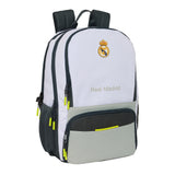 Mochila Escolar Grande Para Padel Real Madrid Primera Equipación - Mochila Escolar Con Cuatro Compatimentos  Para Uso Escolar y Extraescolares De Padel Real Madrid Equipación 24/25 - Safta