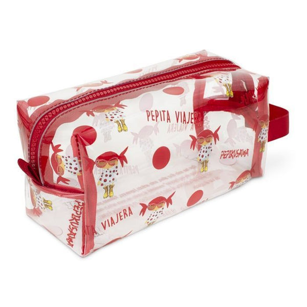 Neceser viajero Pepikusama Pepita Viajera transparente en papeleria y tienda de regalos Badajoz – disponible en Be To Be Menacho y Valdepasillas
