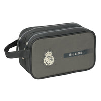 Neceser Aseo Viaje Real Madrid 3ª Equipación Neceser con Asa Adaptable a Carro Color Gris - Safta