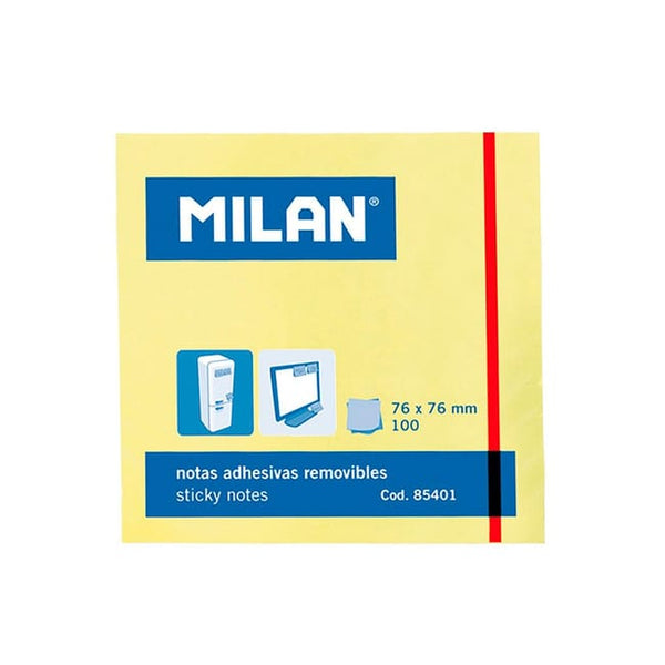 Notas adhesivas MILAN Amarillo Claro 76x76 mm en papelería Badajoz – disponibles en Be To Be Menacho y Valdepasillas