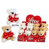 osito con tres corazones te quiero mucho decoracion san valentin en papeleria badajoz