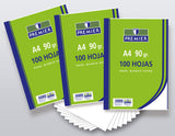 Paquete De 100 Folios A4 Liso 90 Grs Papel Blanco Extra - Premier