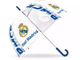Paraguas infantil Real Madrid transparente cupula en papeleria Badajoz disponible en Be To Be Menacho y Be To Be Valdepasillas