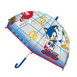 Paraguas infantil Sonic Sega y Amigos transparente Cerda accesorio lluvia en papeleria Badajoz disponible en Be To Be Menacho y Valdepasillas