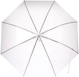 Paraguas Automático Transparente Mango Blanco - Ondo