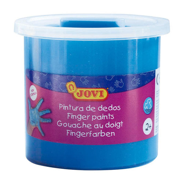 Pintura de dedos azul Jovi 125 cc en papeleria Badajoz disponible en Be To Be Menacho y Valdepasillas