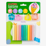 Plastilina Baby Alpino 10 colores pastel 17 g con herramientas de molde disponible en papeleria en Badajoz
