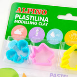 Plastilina Baby 10 Colores Pastel 17gr con Herramientas Molde - Alpino
