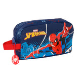 Portameriendas Isotérmico Azul Spiderman Avengers Termo Azul Spiderman Marvel Avengers Portadesayunos Infantil Térmico Marvel Avengers Spiderman - Safta