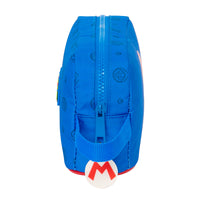 Portameriendas Isotérmico Super Mario Bros Nintendo Rojo Azul - Portadesayunos Mario Bross - Portameriendas Portadesayunos Azul Rojo Nintendo Mario Bross - Safta