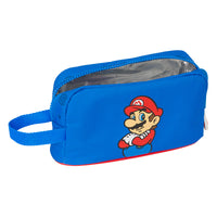 Portameriendas Isotérmico Super Mario Bros Nintendo Rojo Azul - Portadesayunos Mario Bross - Portameriendas Portadesayunos Azul Rojo Nintendo Mario Bross - Safta