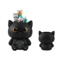Cubilete Portalápices Organizador De Sobremesa Escritorio Gato Negro Pencil Holder - Itotal
