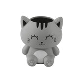Cubilete Portalápices Organizador De Sobremesa Escritorio Gatito Gris Pencil Holder - Itotal