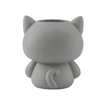 Cubilete Portalápices Organizador De Sobremesa Escritorio Gatito Gris Pencil Holder - Itotal