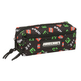 Portatodo triple pequeno Minecraft con goma elastica Safta en papeleria Badajoz