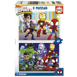 Puzzle doble Spidey Amazing Friends 2x48 piezas infantil en papeleria Badajoz disponible en Be To Be Menacho y Valdepasillas