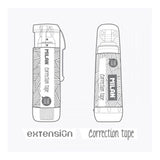 Recambio para Cinta Correctora 1918 Seires 5 mm x 6 m Cabezal Rotativo 360º Blister de 2 Unidades - Milan