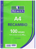 Recambio Premier A4 milimetrado 90 g 100 hojas – papelería Badajoz en Be To Be Menacho y Valdepasillas