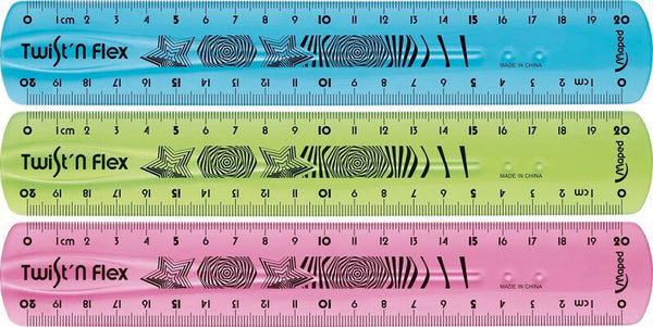 Regla Transparente Flexible 20 Cm Colores Variados - Maped