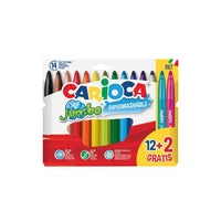 Rotuladores Jumbo Carioca 12 + 2 Colores Variados - Carioca