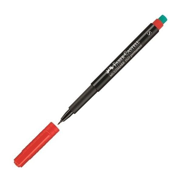 Rotulador Marcador Permanente Multimark S Punta Fina 0,4 mm Color Rojo - Faber Castell