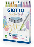 Rotuladores Giotto Turbo Soft Brush Pastel 10 colores disponibles en papeleria en Badajoz