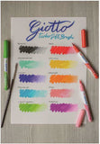 Rotuladores Doble Punta Punta Punta Pincel 10 Colores Turbo Soft Brush Pastel - Giotto