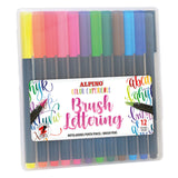 Rotuladores punta pincel Alpino Brush Lettering 12 colores disponibles en papeleria en Badajoz