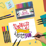 Rotuladores Punta Pincel Brush Lettering 12 Colores - Alpino